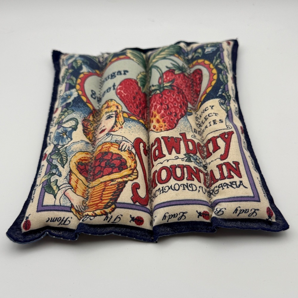 Vintage Strawberry Mountain Richmond VA Fabric Sachet Polka Dot Handmade